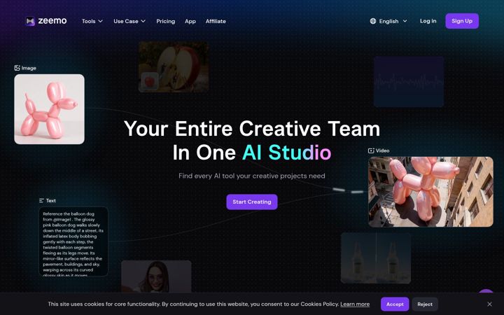Screenshot of zeemo.ai