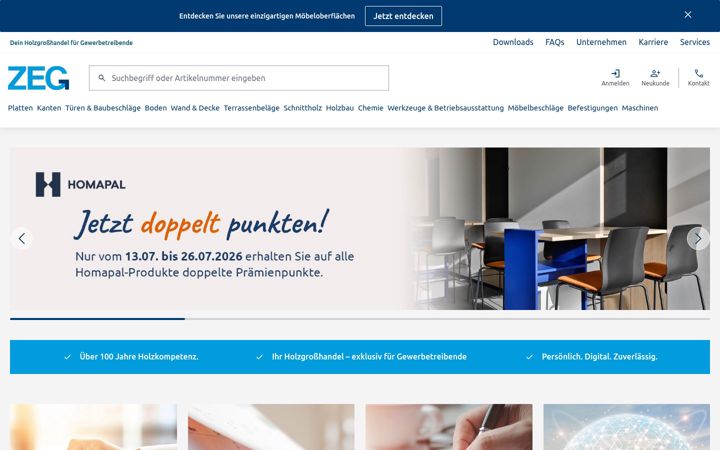 Screenshot of zeg-holz.de