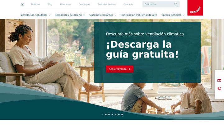 Screenshot of zehnder.es