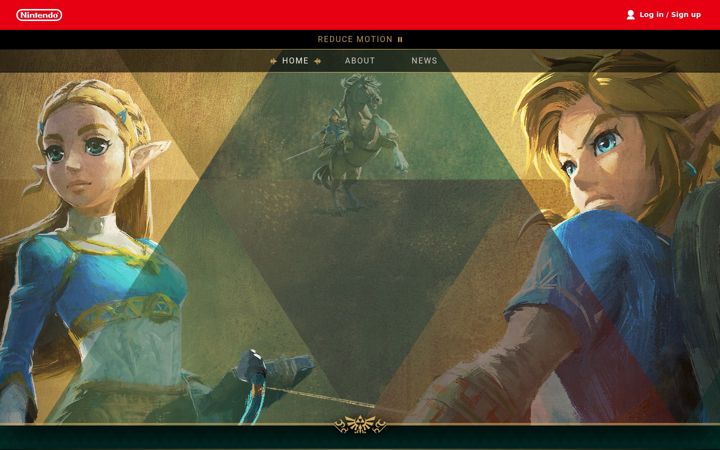 Screenshot of zelda.com