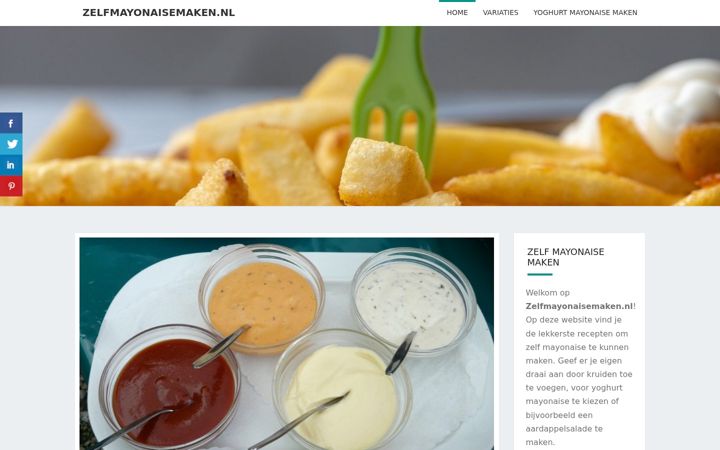 Screenshot of zelfmayonaisemaken.nl