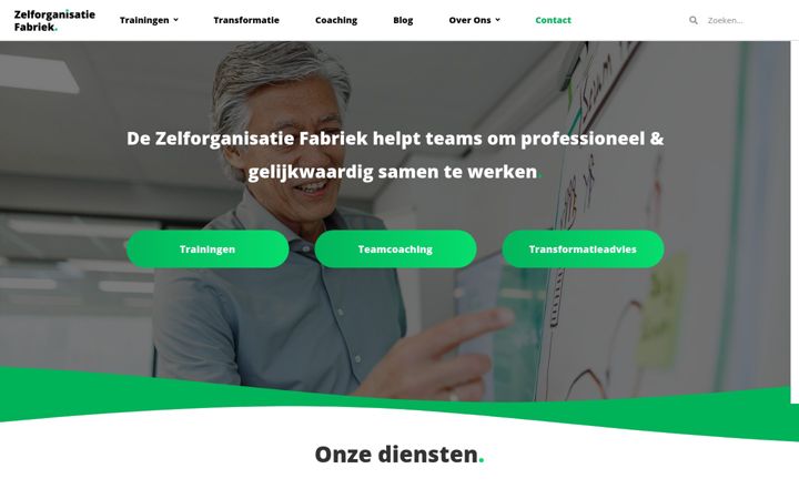 Skærmbillede af zelforganisatiefabriek.nl