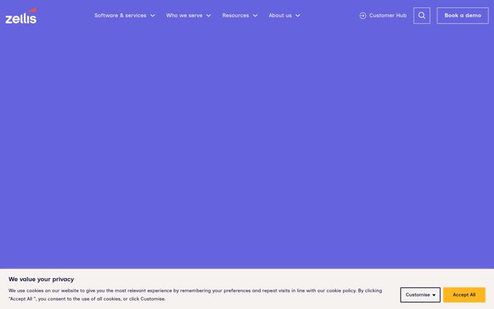 Screenshot of zellis.com
