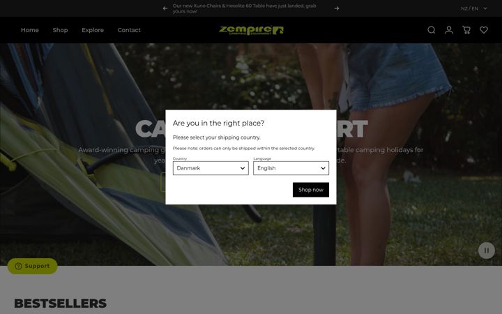 Screenshot of zempire.co.nz