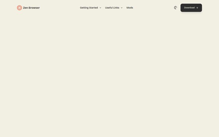 Screenshot of zen-browser.app