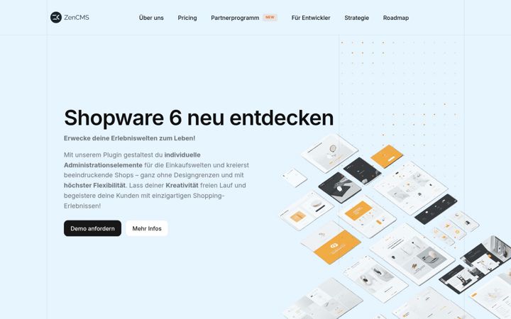 Screenshot ta' zencms.de