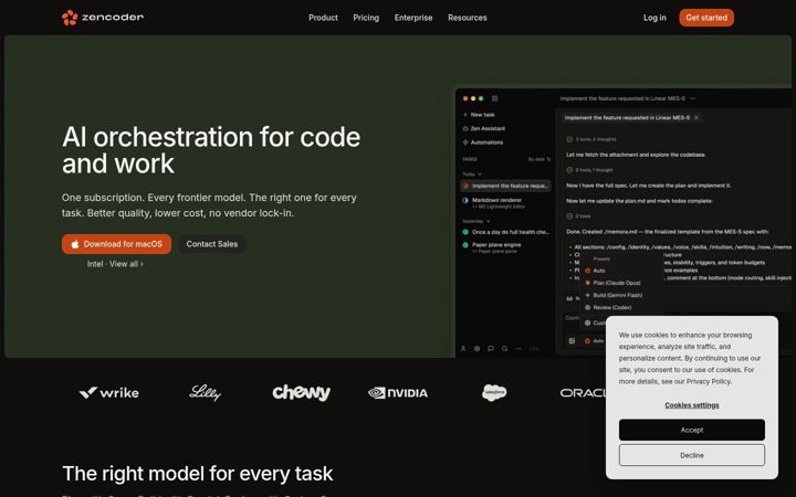 Screenshot of zencoder.ai