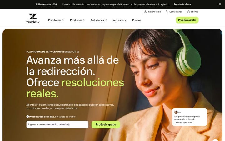 Screenshot of zendesk.com.mx