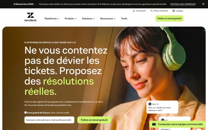 Screenshot von zendesk.fr