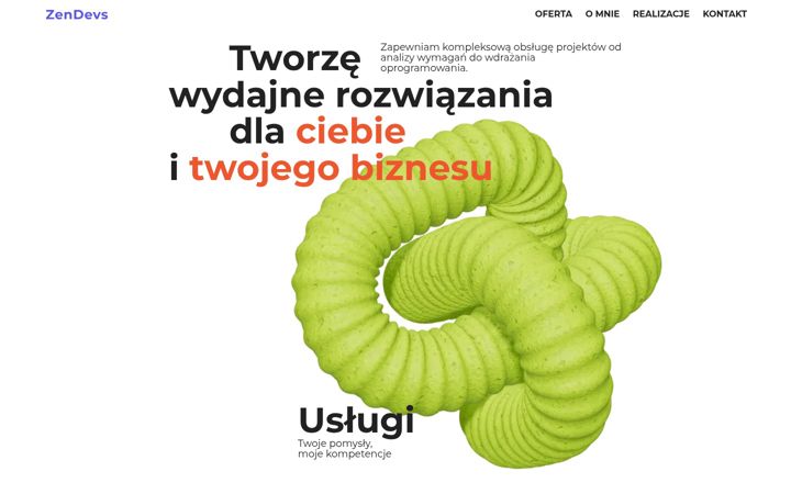 Zrzut ekranu zendevs.pl