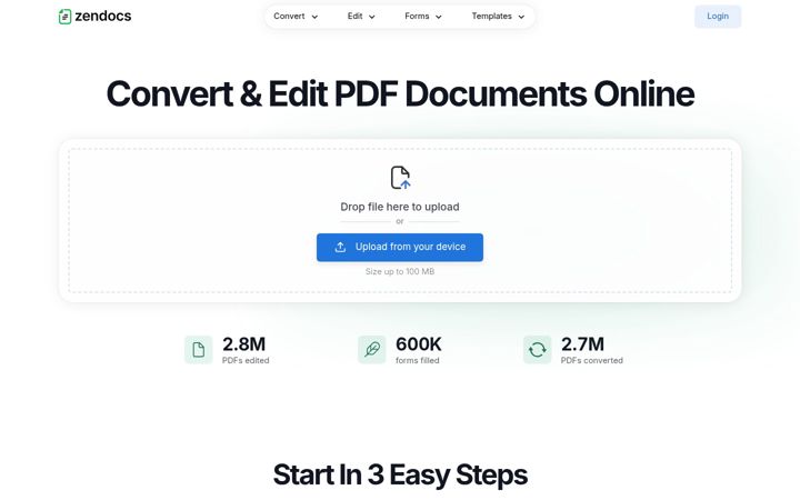 Screenshot of zendocs.com