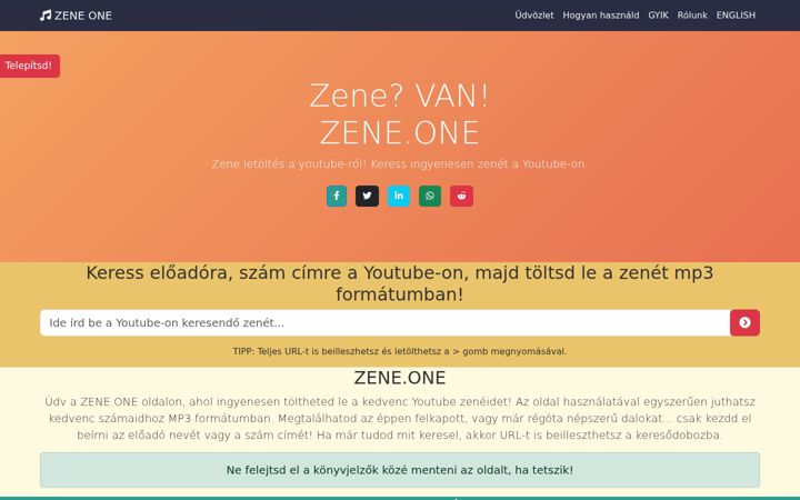 Screenshot of zene.one