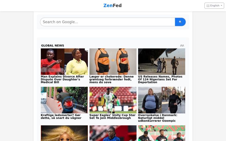 Screenshot of zenfed.com