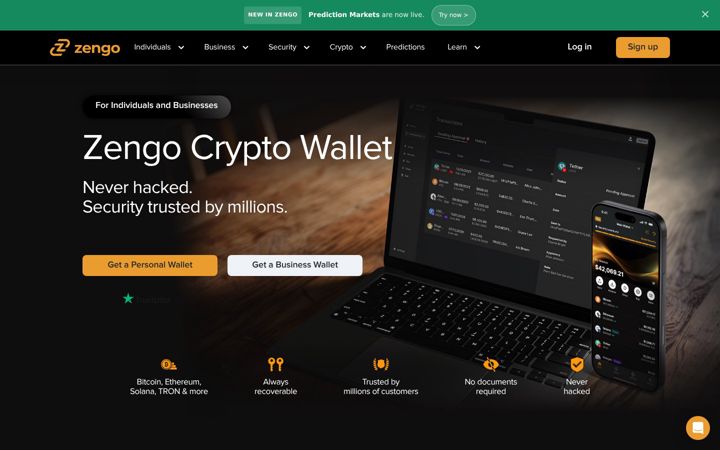 Screenshot of zengo.com