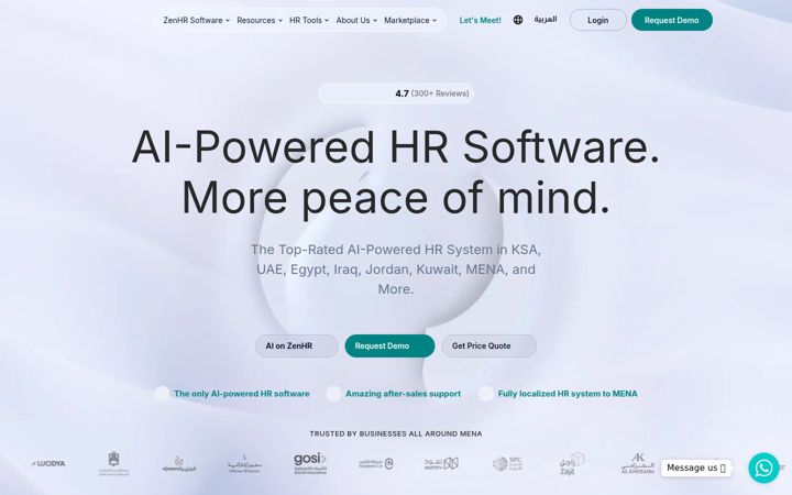 Screenshot of zenhr.com