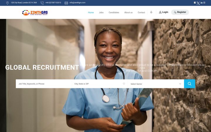 Screenshot of zenithgrs.com