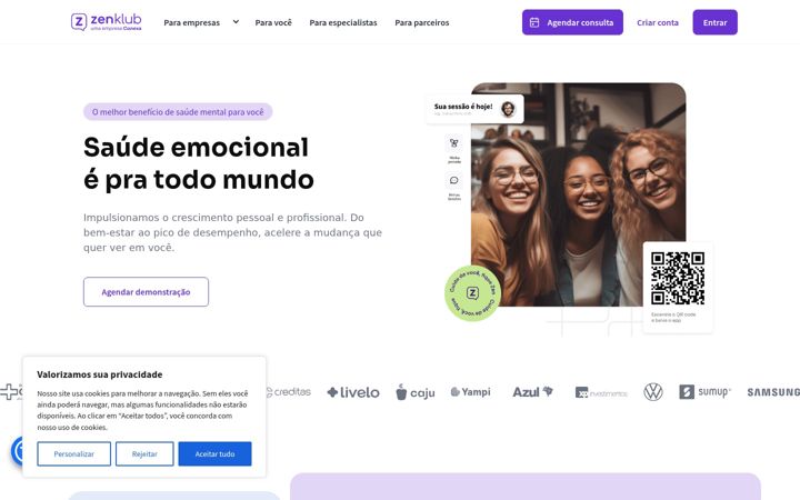 Screenshot of zenklub.com.br