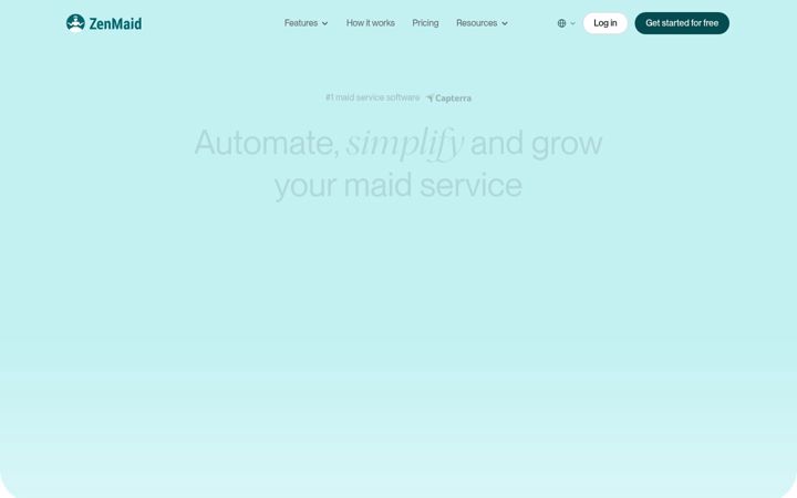 Screenshot of zenmaid.com