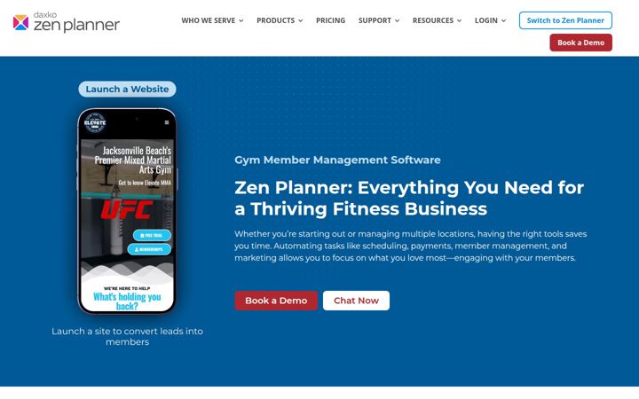 Captura de pantalla de zenplanner.com