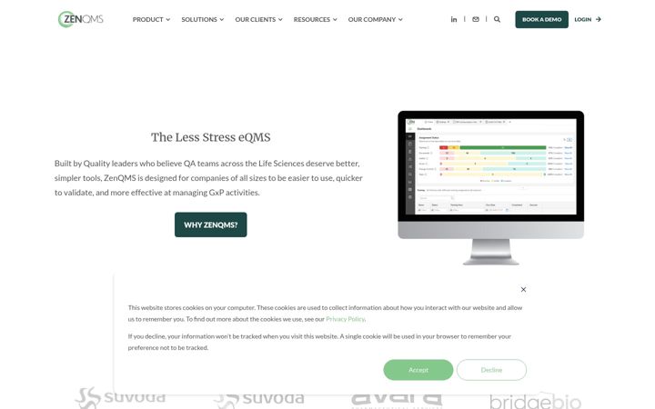 Screenshot of zenqms.com