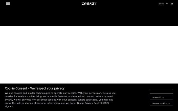 Screenshot of zensar.com