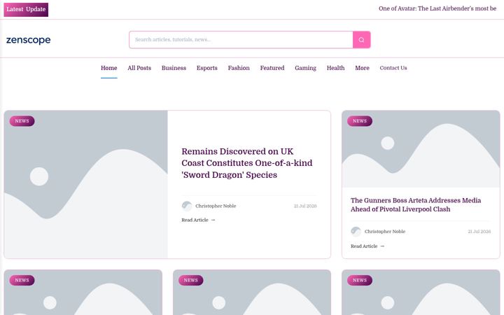 Screenshot von zenscope.co.uk