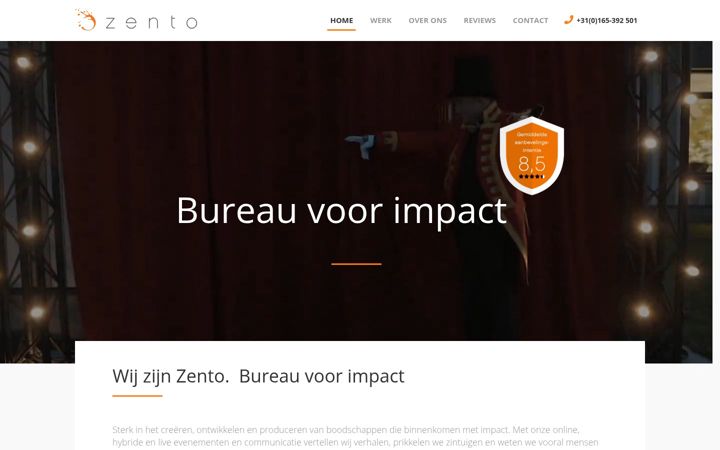 Screenshot von zento.nl