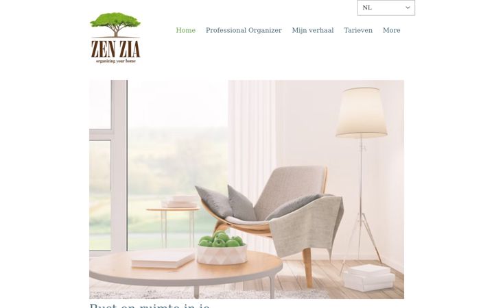 Screenshot of zenzia.nl