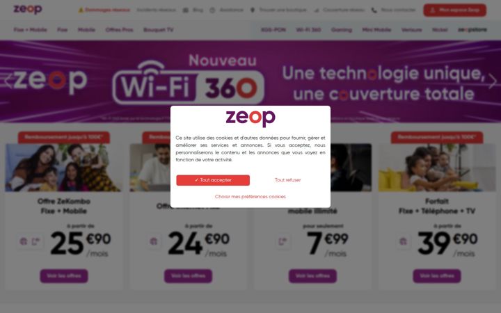 Screenshot of zeop.re