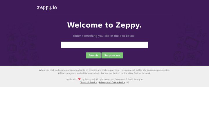 Screenshot of zeppy.io