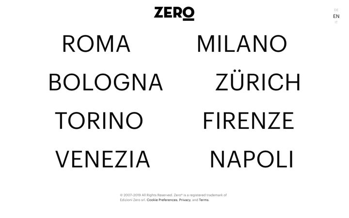Screenshot of zero.eu