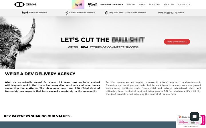 Screenshot of zero1.co.uk