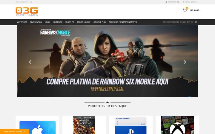Screenshot of zero3games.com.br