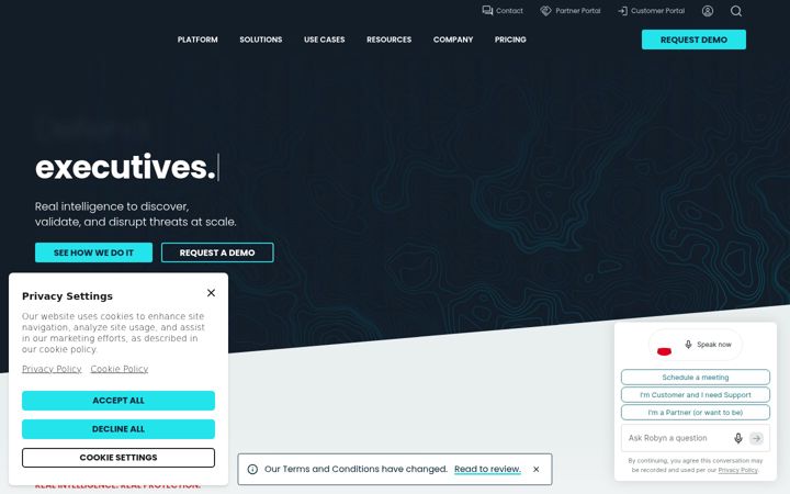 Screenshot of zerofox.com