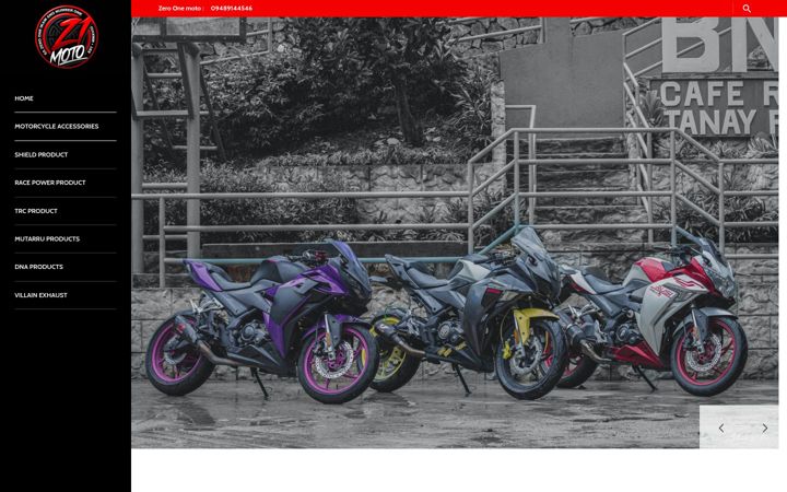 Screenshot of zeroonemoto.com