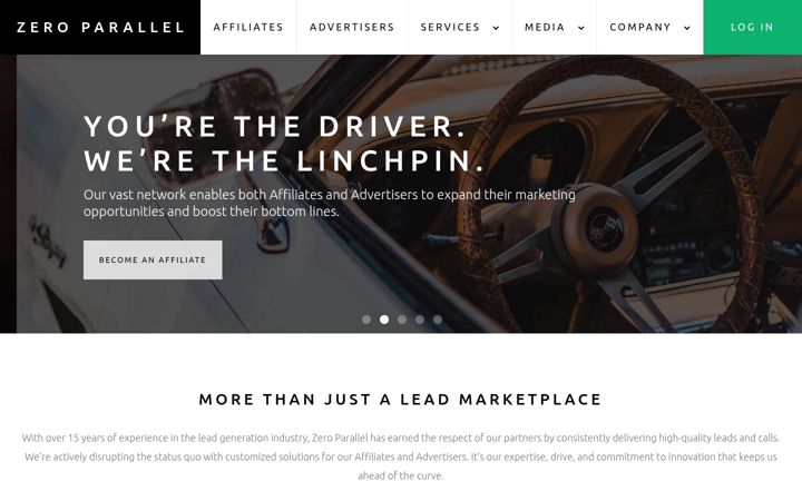 Screenshot of zeroparallel.com