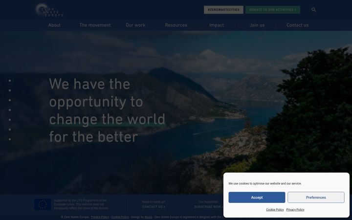 Screenshot of zerowasteeurope.eu