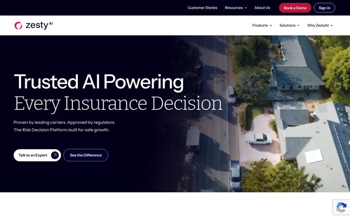 Screenshot of zesty.ai