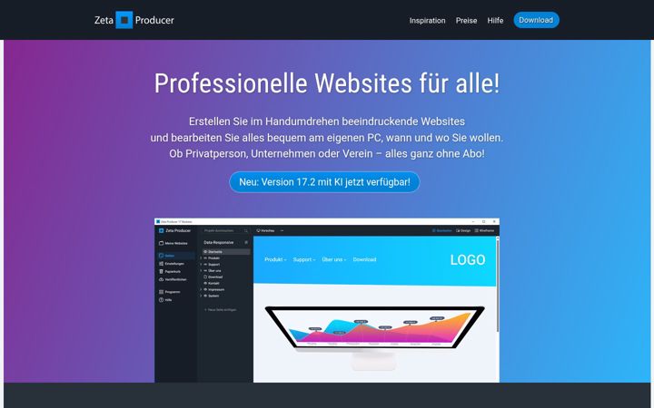 Screenshot of zeta-producer.com