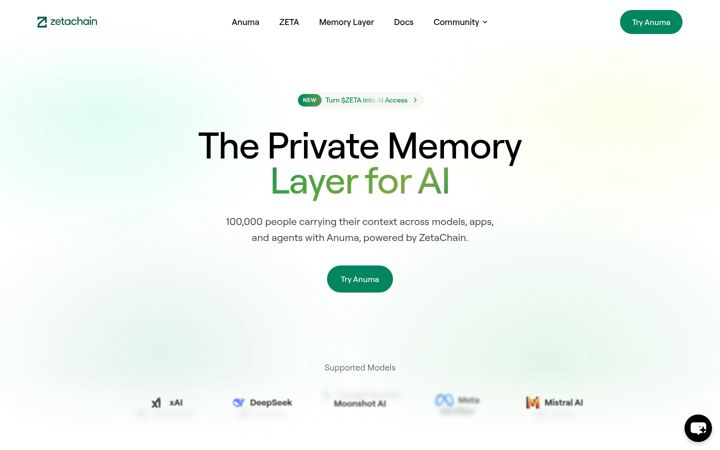 Екранна снимка на zetachain.com