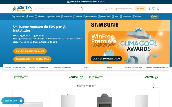Screenshot of zetaidraulica.it
