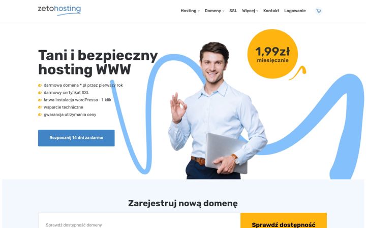 Screenshot of zetohosting.pl