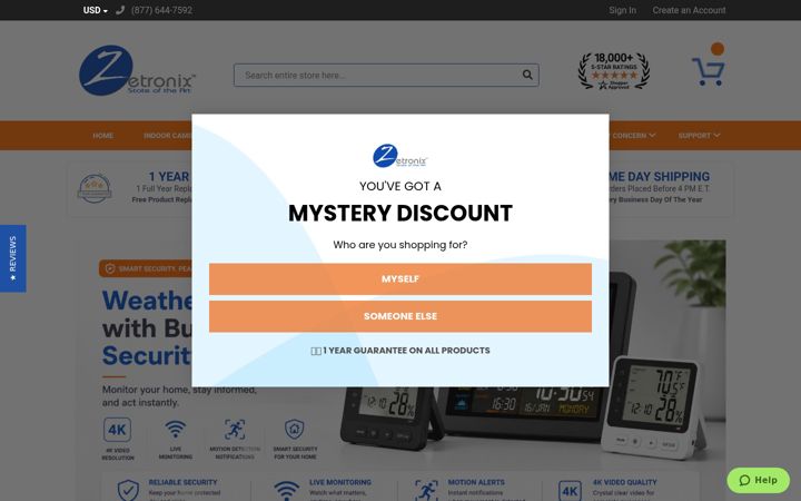 Screenshot of zetronix.com