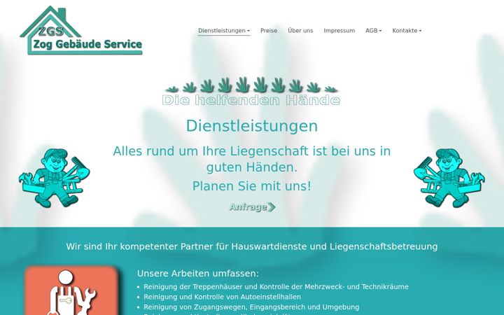 Snimka zaslona za zg-service.ch