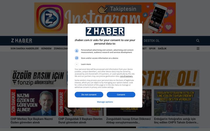 Screenshot of zhaber.com.tr