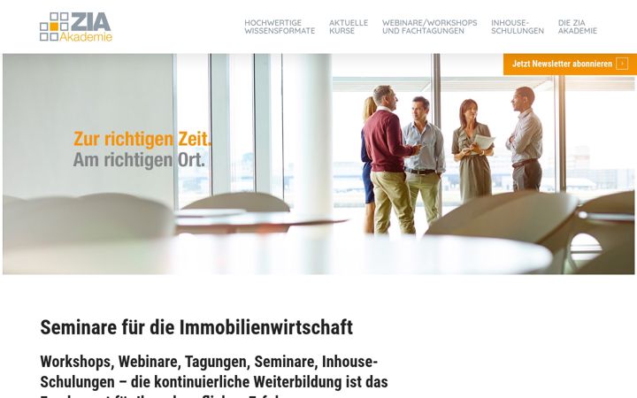 Captura de pantalla de zia-akademie.de