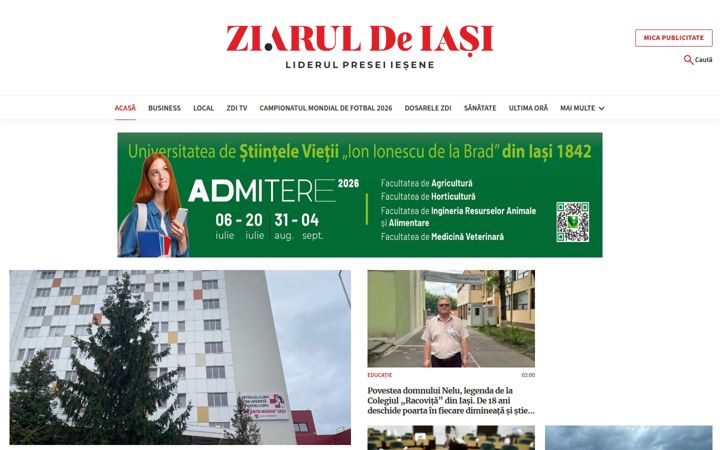 Screenshot of ziaruldeiasi.ro