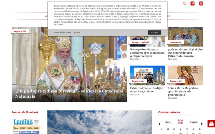 Screenshot of ziarullumina.ro