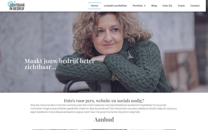 Snímek obrazovky zichtbaarinbedrijf.nl