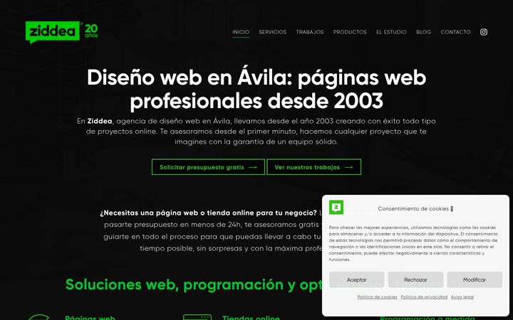 Screenshot of ziddea.com